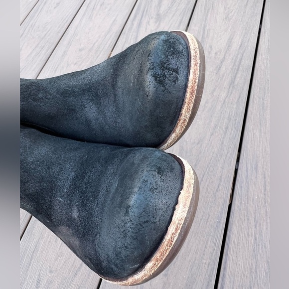 Kork-Ease women’s black suede leather round toe chunky heel wedge boots size 7.5 - Picture 10 of 12